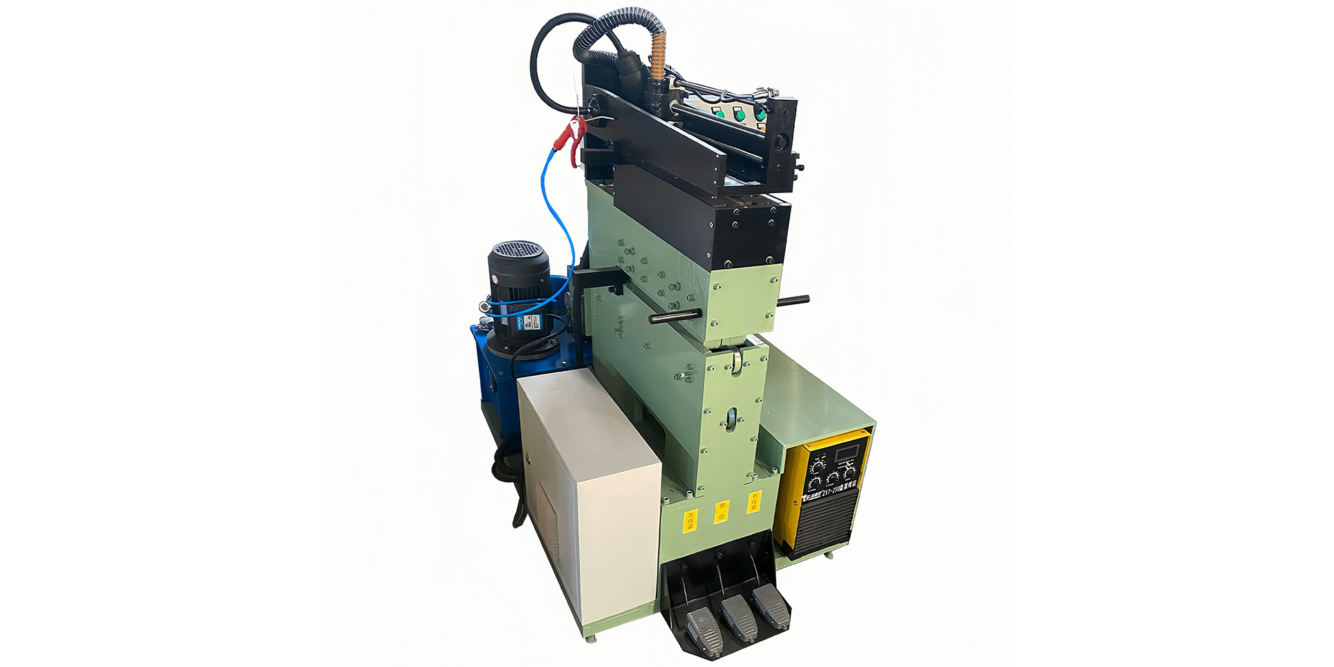 hydraulic shearing and butt welding machine for tube mill strip joining