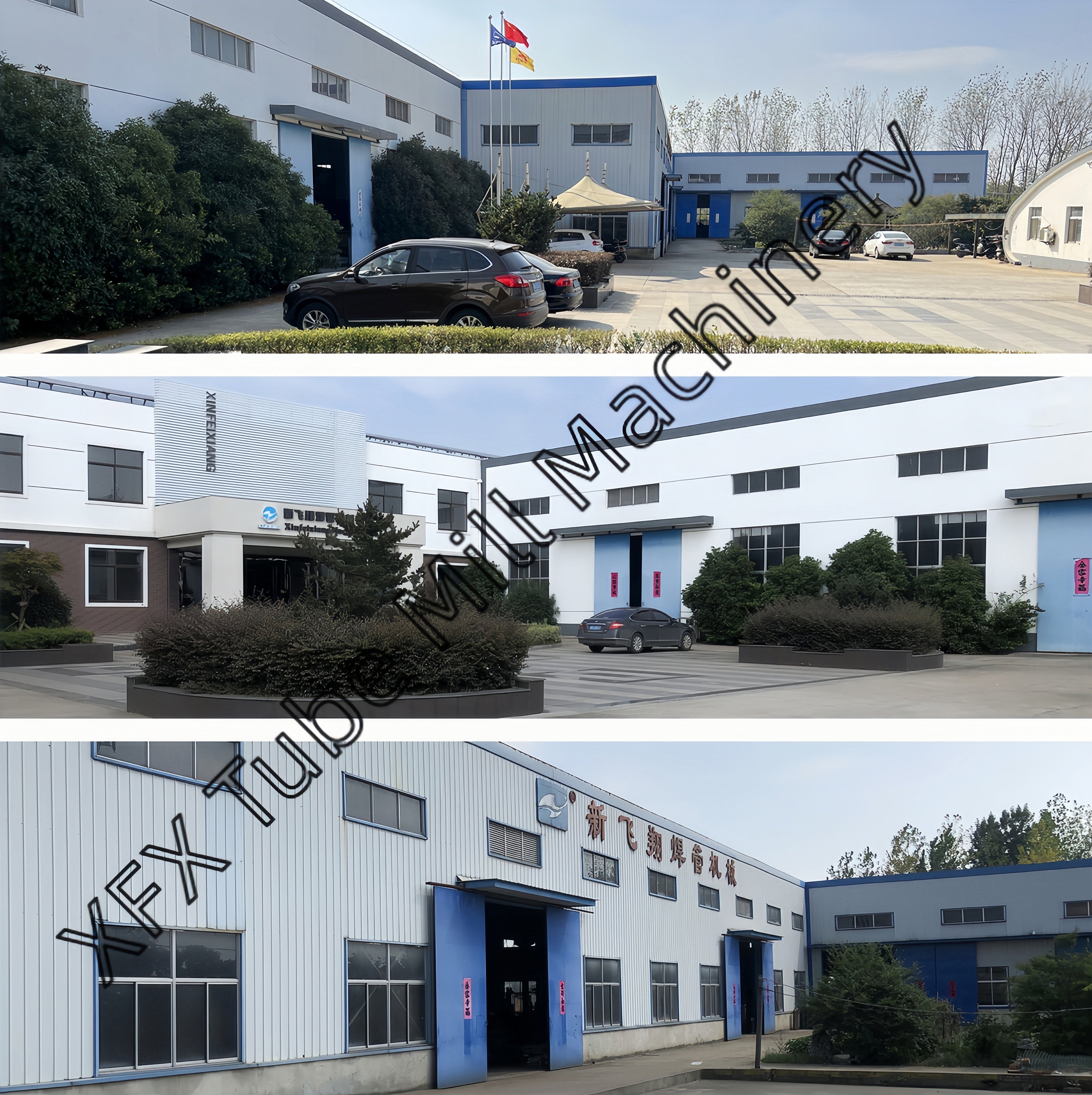 XFX tube mill machinery factory workshop and production capability